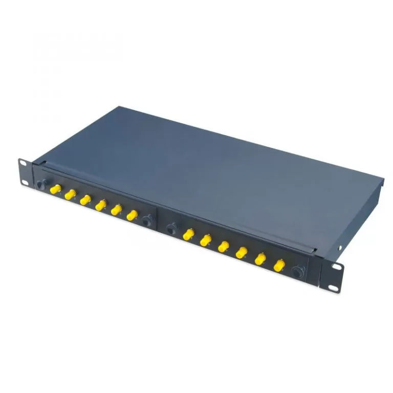 12-Port-Glasfaser-Patchpanel