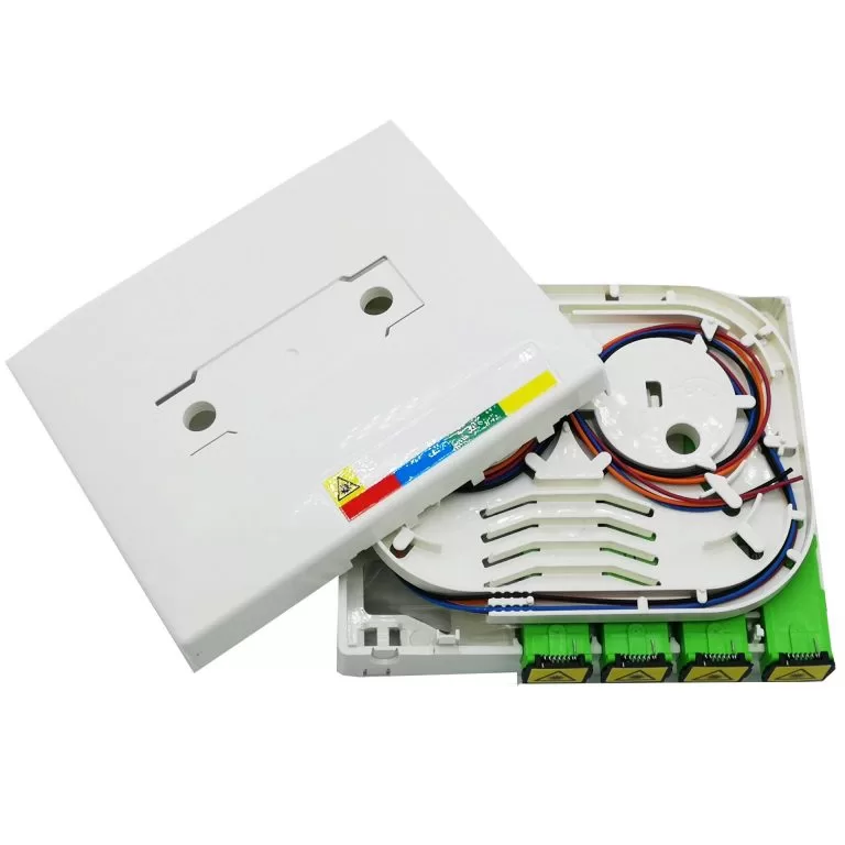 Fiber Optic Wall Plate Outlet 4 Part Socket Panel Faceplate