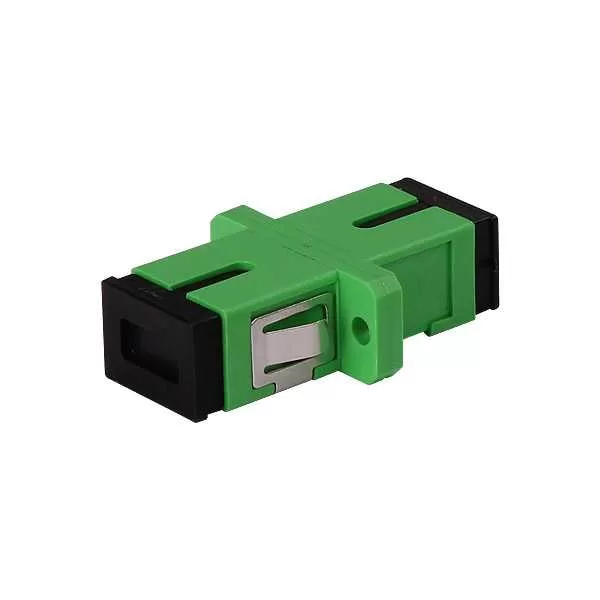 Adapter SC APC SM Simplex, zielony plastik