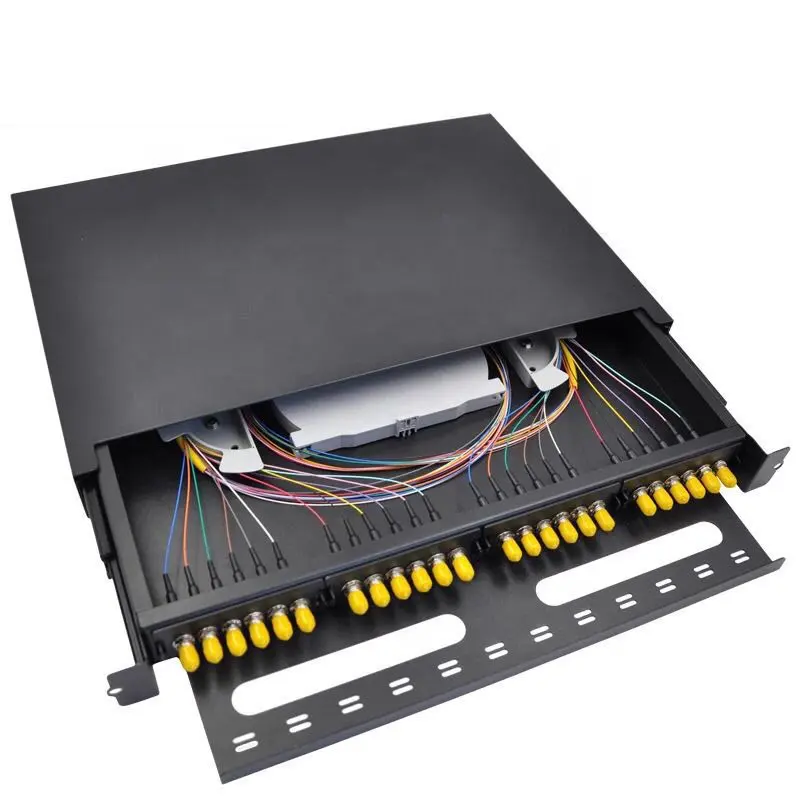 24-Port-ST-Glasfaser-Patchpanel