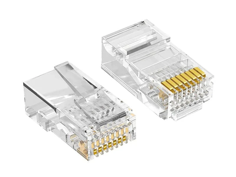 Conectores Cat 6 RJ45 para conexões Gigabit Ethernet confiáveis